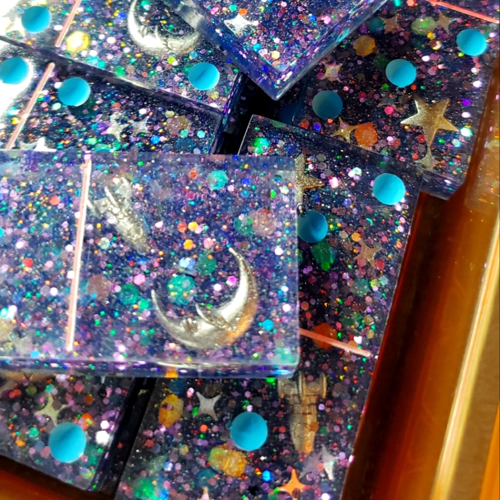 Galaxy Handmade Resin Dominoes